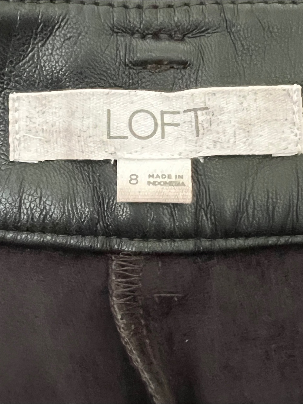 LOFT Black Wide Leg Faux Leather Pants - Picture 3 of 5